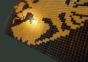 real gold mosaic - eagle