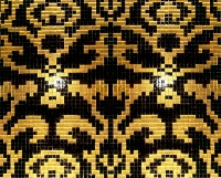 gold mosaic composition