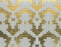 White and gold composition